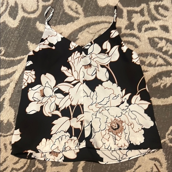 Apt. 9 Black and White Sleeveless Camisole with Spaghetti Straps lined - Picture 3 of 4